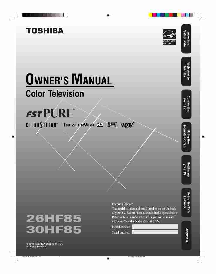 Toshiba CRT Television 26HF85-page_pdf